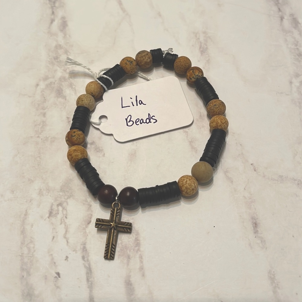 Heishi beads and Stone